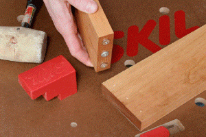 How to Make a Dowel Joint - Place the joint dowel parts
