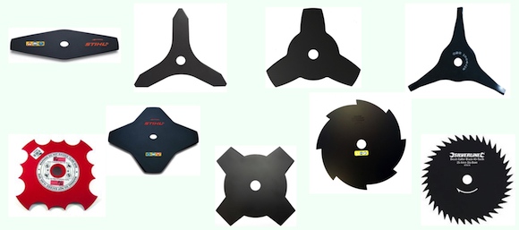 Different types of brush cutter blades