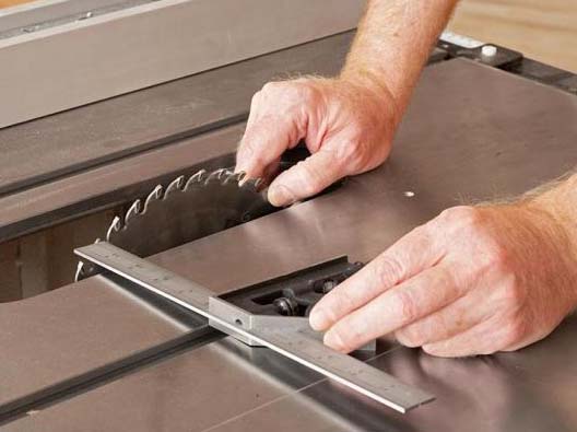 Use the proper zero-clearance table saw blade inserts