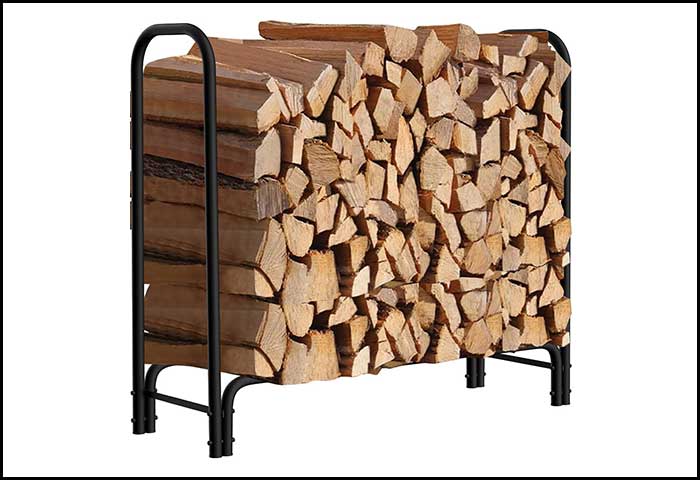 AMAGABELI 4ft Firewood Outdoor Only Rack